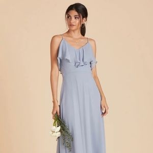 DUSTY BLUE Birdy Grey Jane Chiffon Dress